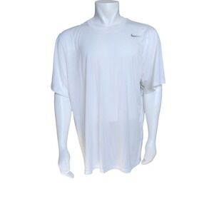 Nike Dri-FIT Mens T-Shirt White Short Sleeve Athletic Training Top XXL